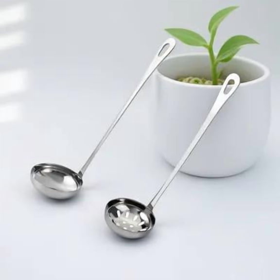 STOBOK 1 Set Stainless Steel Hot Pot Spoon with Hook for Easy Cleaning and Holding Soup