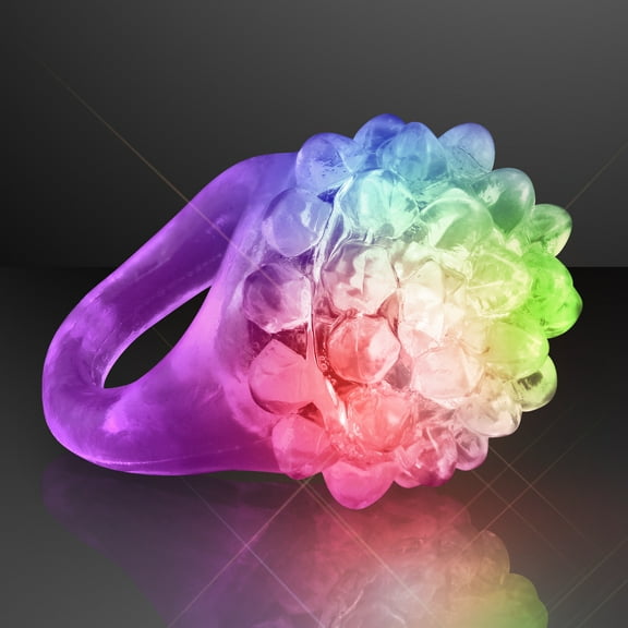 FlashingBlinkyLights Soft Bubble Rings (Set of 24)