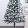 thumbnail image 3 of 18" Snowy Mini Christmas Tree, Snow Flocked Artificial Pine Tree, Flocked Small Tabletop Christmas Tree, Artificial Mini Snow Frost Trees for Home Xmas Office Table Desk, 3 of 7