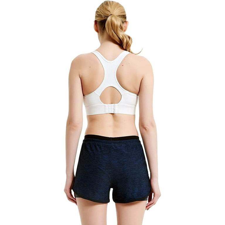 RIBOOM Women Workout Fitness Running Shorts Double Layer Active Yoga Gym Sport Shorts Walmart