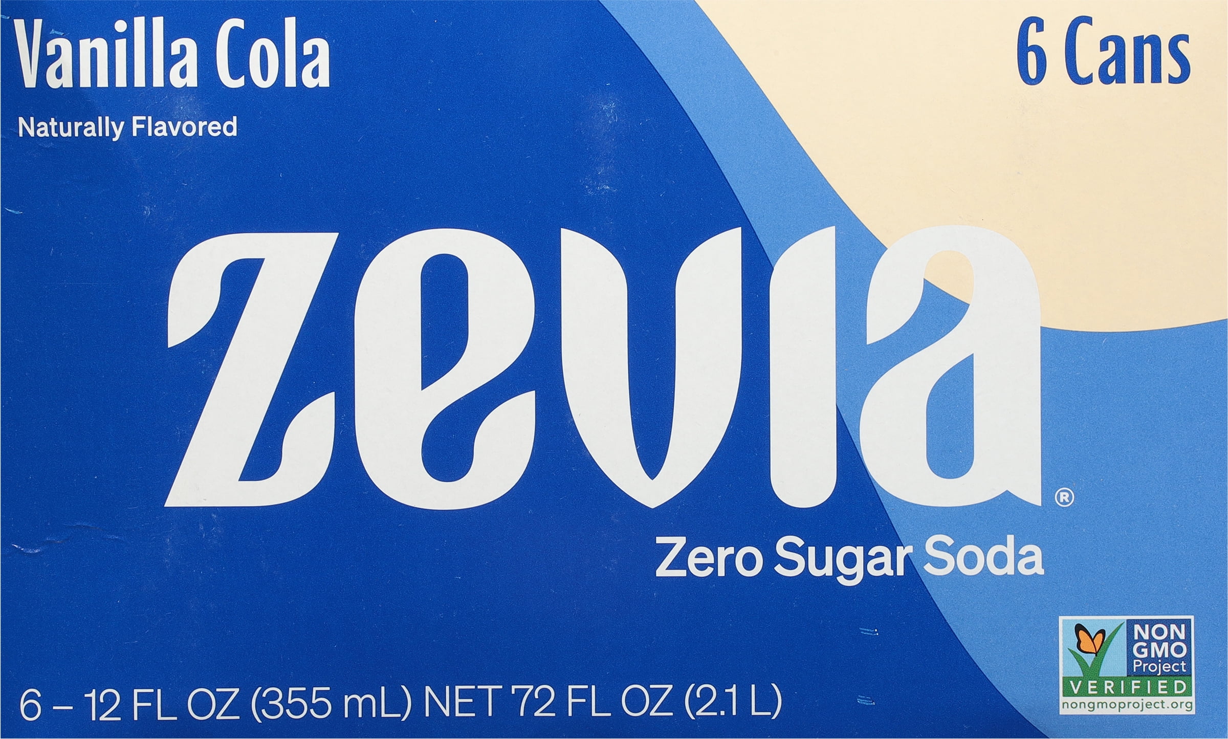 Zevia - Soda Zero Vanilla Cola, 6Pk, 72fo | Pack of 4