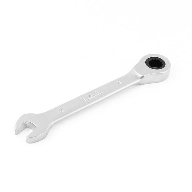 8mm Double Open Ended Ratcheting Combination Spanner Wrench Handle Tool
