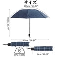 thumbnail image 2 of Unique Bargains Portable Manual Open Close Rain Windproof  Umbrella Navy Blue, 2 of 6