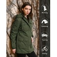 thumbnail image 2 of Wantdo Women's Winter Parka Coat Sherpa Lined Cotton Jacket with Hood Army Green Size S, 2 of 6