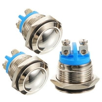 STRANDCHIC Sturdy Metal Chime Button Reliable Wired Connection Sleek Design for Home Silver 3Pcs