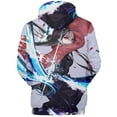 thumbnail image 2 of Cosplay Life Demon Slayer Anime Pullover Hoodie - Halloween Unisex Adult Manga Character Merch Sweater With Kangaroo Pockets (14, L), 2 of 3