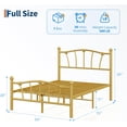 thumbnail image 2 of Full Bed Frame for Kids, Full Size Bed with Headboard and Footboard, Heart Shaped Platform Bed Frame, Heavy Metal Slat Support, Noiseless, No Box Spring Needed, Gold, 2 of 6