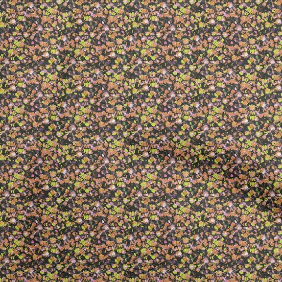 oneOone Polyester Spandex Black Fabric Texture Diy Clothing Quilting Fabric Print Fabric By Yard 56 Inch Wide