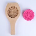 thumbnail image 3 of CAROOTU Carved Wooden Mooncake Cookie Stencils DIY Gingerbread Template Practical Kitchen Baking Tools Easy Operation New, 3 of 7