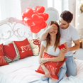 thumbnail image 3 of Valentines Day Pillow Covers 18x18 Set of 4, Heart Lock Valentines Day Decorations, Love You More Than I Can Say Throw Pillow Covers for Couch, Valentines Day Gifts for Him/Her, 3 of 6