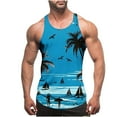 thumbnail image 1 of Tops de Verano Casuales sin Mangas de los Hombres Impresos con Correa Delgada Y sin Espalda, Deporte Regular Cuello Redondo sin Mangas, 1 of 4