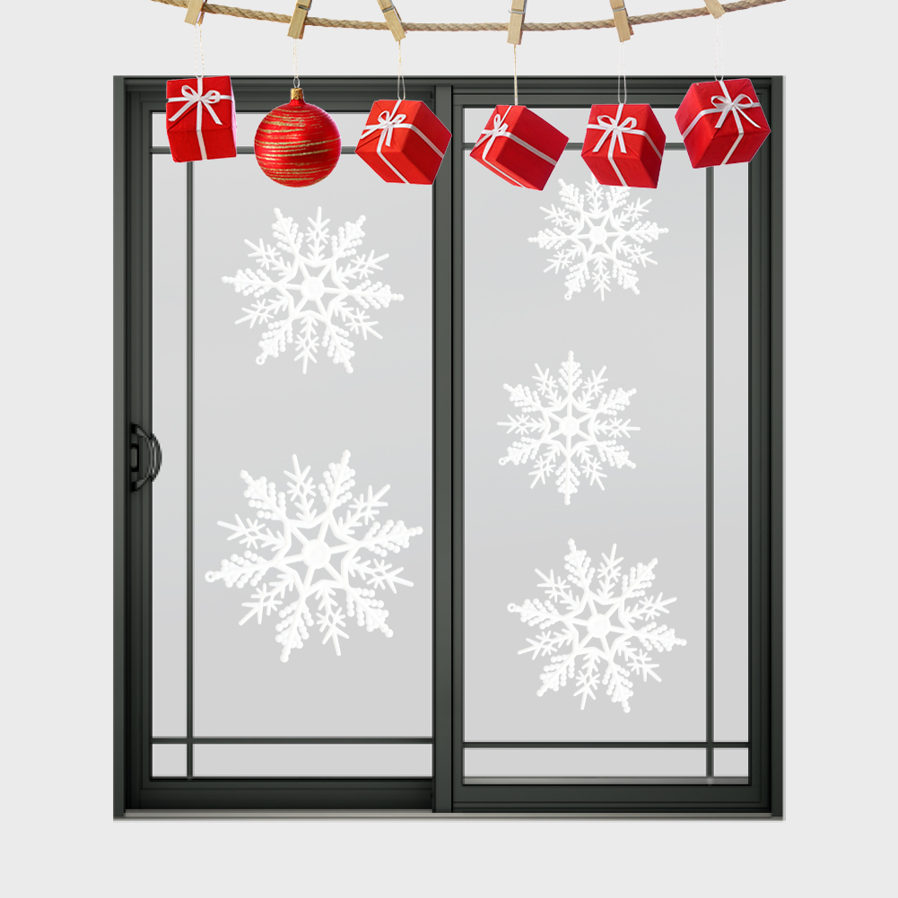 KYAIGUO Christmas Tree Snowflake Decorations Plastic Christmas