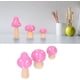 thumbnail image 5 of Manualidades con setas, adornos de madera lindos e innovadores, decorar dormitorio, estudio, oficina, cafetería, 3 piezas/juego (rosa) brillar Electrónica, 5 of 5