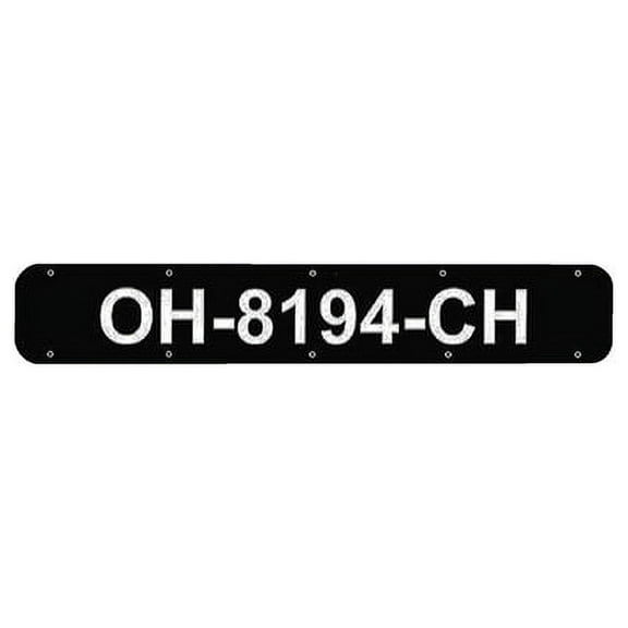New Boat Registration Number Plates bernard Engraving Rp2400b Plastic Black 24" L x 4" H