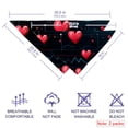 thumbnail image 2 of Valentine's Day Breathable Chiffon Dog Scarf 2-Pack - Translucent Lightweight Pet Collars, Size 16x16x22.8in and 20.9x20.9x30in, 2 of 5