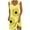 Yellow, variant on Uaswgudfs Sleeveless V-Neck Fitted Sundress - Summer Dresses for Women 2025 Casual Midi Dress with Sunflower Motifs & Side Slit Pink S