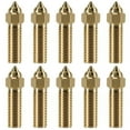 thumbnail image 1 of 10Pcs 3D Printer Nozzle Kit Compatible with K1 0.4mm Brass High Flow Printing Nozzles Set Heat-Resistant High Speed Nozzles Stable Nozzles for 3D Printer, 1 of 7