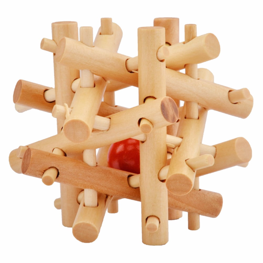 Kong Ming Luban Lock Kids Adult Wooden Intellectual Puzzle Brain Tease Toy 