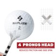 thumbnail image 4 of SAPLIZE Plastic Golf Tees Pack of 50 2-3/4 inches Reduces Friction & Side Spin 4 Prongs Plastic Tees, White Color, 4 of 7
