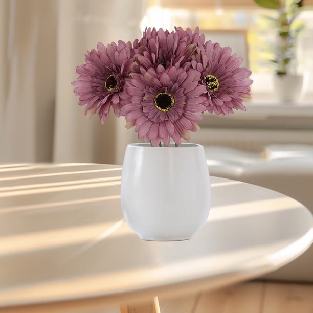 RKSTN artificial flowers for outdoors 6 Pc Set Of Artificial Chrysanthemum Silk Flowers 10.23 In Suitable For Mother's Day Easter Family Kitchen Wedding Decoration
