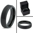 thumbnail image 5 of Charming Jewelers Tungsten Wedding Band Ring 6mm for Men Women Comfort Fit Black Beveled Edge Brushed Lifetime Guarantee Size 11, 5 of 6