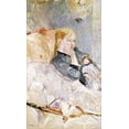 thumbnail image 2 of Morisot, Berthe 12x18 Gold Ornate Wood Framed with Double Matting Museum Art Print Titled - Young Girl With a Puppet, 2 of 4