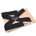 thumbnail image 4 of VALSEEL Mens Suspenders X-Back 5.0cm Wide Solid Straight Clip Suspenders, 4 of 7