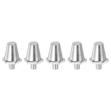 

Track Spikes 15mm Aluminum Lightweight for Soccer Shoes Silver Tone 5 Pieces