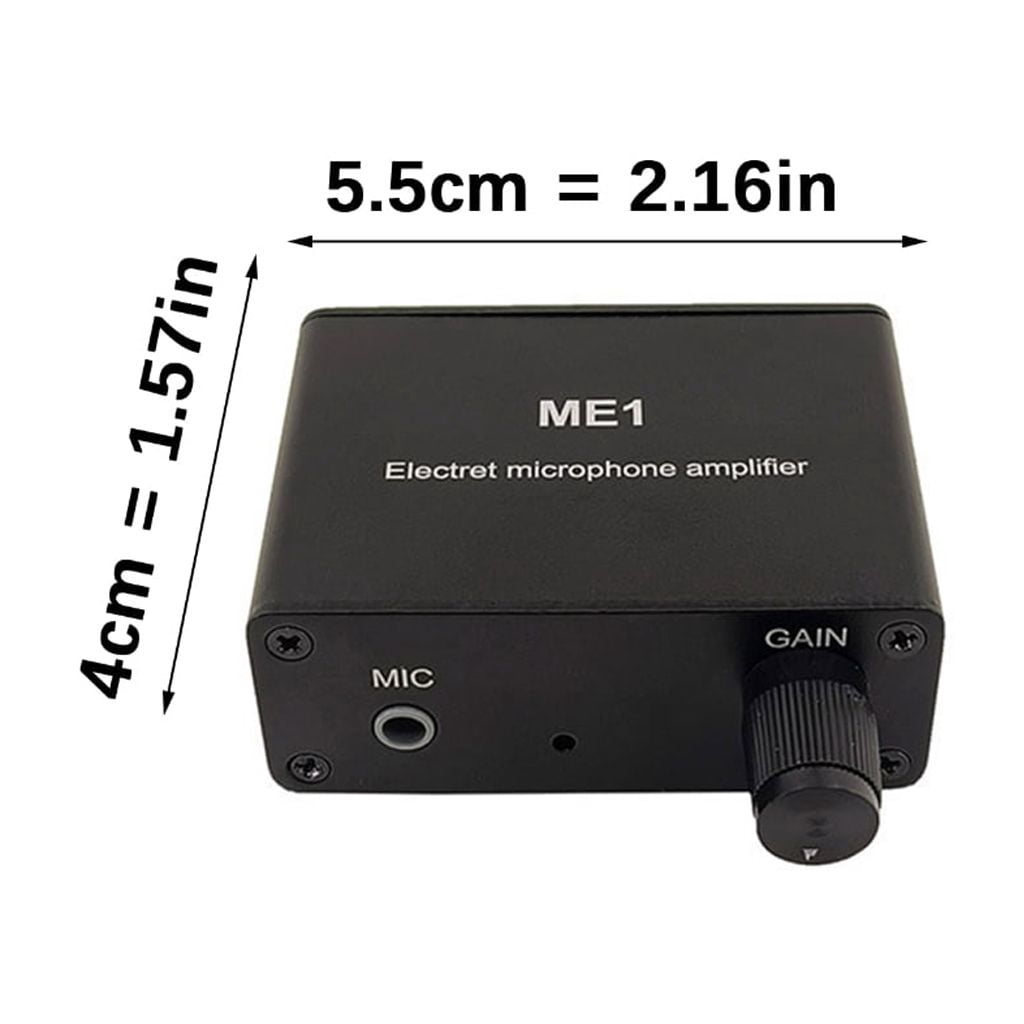 WINDLAND ME1 Electret Microphone Amplifier Adjustable 5-12V Power Supply for Electret Mic
