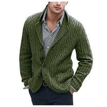 Njoeus Men's Classic Shawl Collar Cardigan Sweaters Button Cable Knit Sweater for Men Slim Fits Sweaters Jacket with Pocket M-4XL Big & Tall