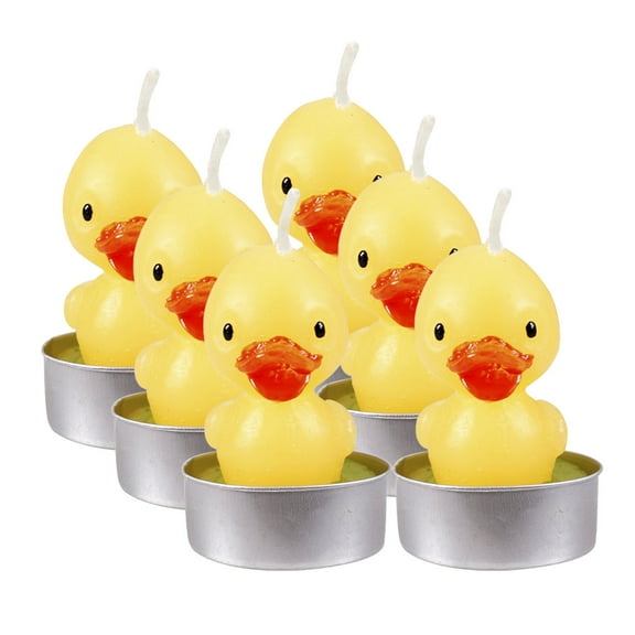 Floleo Little Duck Tea Light Candles,Yellow Duck Tealight Candle Gift For Cake Topper,Cute Birthday Gift,Decorations For Mother'S Day,Baby Shower Wedding,Party,Housewarming Gifts,Valentine Romantic