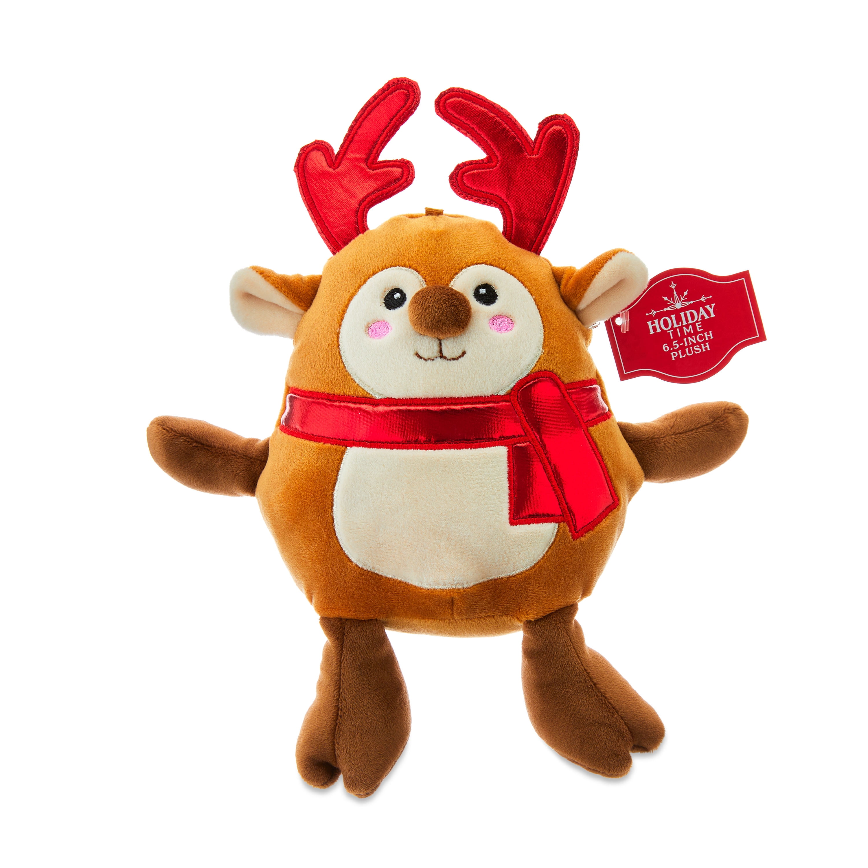 Round Reindeer Plush, by Holiday Time