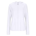 thumbnail image 5 of LEKODE Womens Lightweight UPF 50+ Hooded Sun Protection Jacket Full Zip Long Sleeve Side Zipper Pockets Outdoor Hiking Running Daily Athletic Layering Outer Topper B White M, 5 of 7