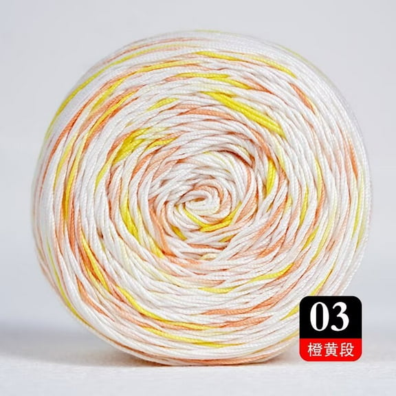 Namzi Soft Yarn for Crocheting - 1 roll Yarn Multicolor, Gradient Cotton Yarn, Ultra-Soft & Breathable, Ideal for Handcrafts, Yarn Category, Easy to Weave.Orange Yellow