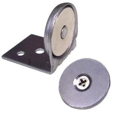 Stainless Steel Magnetic Latch with Bracket 1" Dia 40 lbs Holding Strength