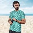 thumbnail image 4 of Wukai Aquamarine Glitter1 Print Men's Short-Sleeved Mesh T-Shirt,Quick-Dry Short Sleeve Workout T-Shirt-4X-Large, 4 of 8