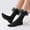 A-Black172, variant on Babaley Women's Socks Elegant Lace Ruffle Crew Socks Comfortable Stretchy Mid Calf Trendy Hosiery