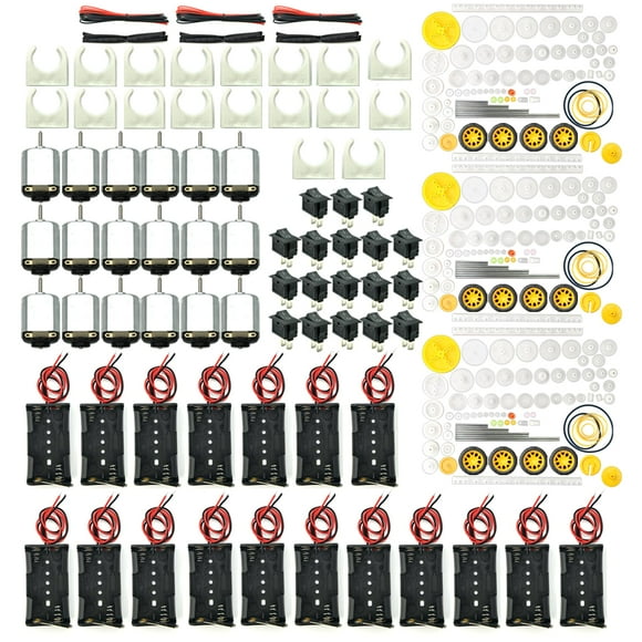 Kit de motores de corriente continua EUDAX 18, juego minieléctrico de 1,5 a 3 V con engranajes