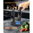 thumbnail image 3 of Fega Electric Rechargeable Salt and Pepper Grinder Set Top-Refill Automatic Pepper Mill Grinder with Charging Base, Adjustable Coarseness, Easy Filling Larger Capacity with Led for Home Kitchen, 3 of 7