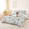 thumbnail image 3 of Homewish Cute Dragon Bedding,Castle Stars Duvet Cover Full,Blue,Colorful Stars Reversible,3 Pieces,1 Duvet Cover and 2 Pillowcases, 3 of 6