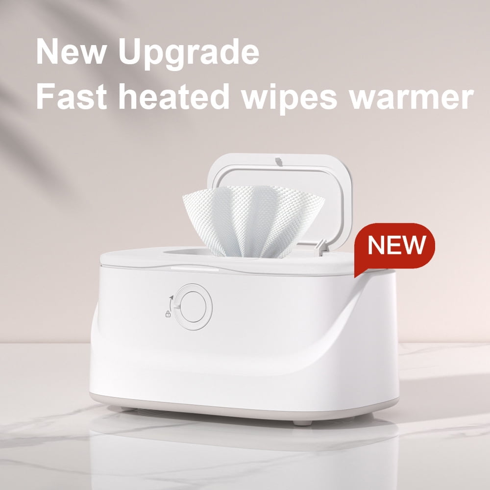 Wipe Warmer and Baby Wet Wipes Dispenser | Wipes Warmer for Newborn Baby Fast Heating | USB Portable Wipe Warmer with Light | Wet Wipes Dispenser for Bathroom | Travel Wipe Warmer 3 Temperature