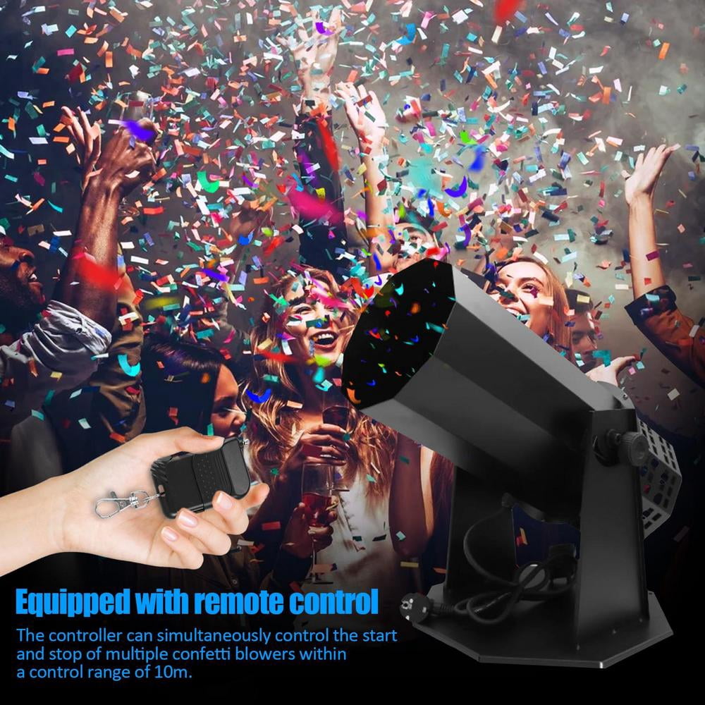 WAASOSCON Confetti Cannon Machine Professional Confetti Machine Floating Paper Confetti Blower Adjustable Remote-Controlled Performance Cannon for Celebrations remarkable