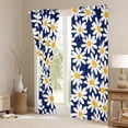 thumbnail image 3 of Feelyou Cartoon Flower Floral Curtains Pack of 2 (42x84 Each) for Kid, Rustic Groovy Daisy Curtains Blackout, Kawaii Cartoon Theme Bedroom Curtains, Blackout Curtains Room Decor, 3 of 6