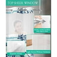 thumbnail image 4 of No Hook Shower Curtains with Snap in Liner, Blue Teal Coastal Waterproof Fabric Shower Curtain, Sea Turtle Summer Beach Starfish Double Layers & See-Through Top Window Bathroom Curtains 54''x78'', 4 of 6