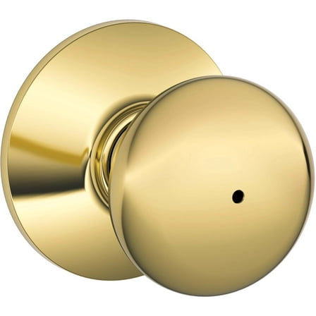 Schlage F40VPLY605 Plymouth Privacy Knob, Bright Brass