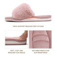 thumbnail image 2 of Dream Pairs Women's Fashion Comfort Fluffy Open Toe Slides Shoes Fuzzy House Slippers DSL219W PINK Size 9, 2 of 5