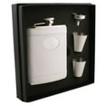 thumbnail image 1 of Visol Products Leather Stainless Steel Deluxe Flask Gift Set, 1 of 4
