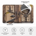 thumbnail image 3 of Wooden Plank Door Mat Indoor Outdoor, Rustic Farmhouse Brown Black Barn Door Non Slip Welcome Mat with Rubber Backing, Absorbent Fabric Front Door Mats Entryway Rug for Home Patio Entrance 18"x30", 3 of 8