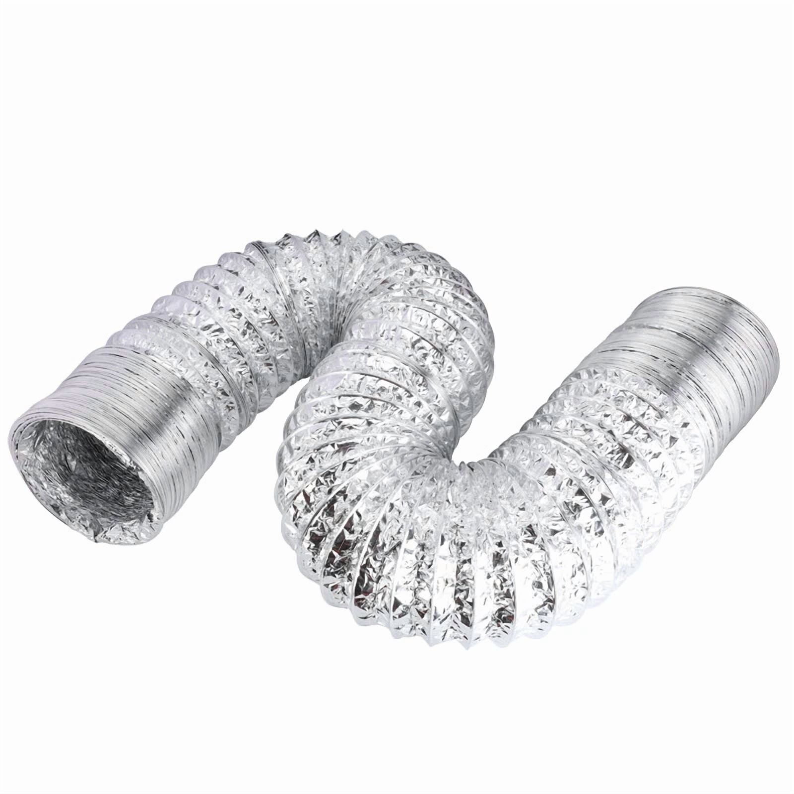 4" 8 Feet Non-Insulated Flexible Aluminum Air Ventilation Ducting Vent Hose Hvac