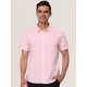 thumbnail image 2 of Lars Amadeus Camisa De Vestir Para Hombre, Ajuste Regular, Manga Corta, Con Botones, Para Baile De Graduación, Camisa Sólida Rosa L Unique Bargains Camisa, 2 of 5